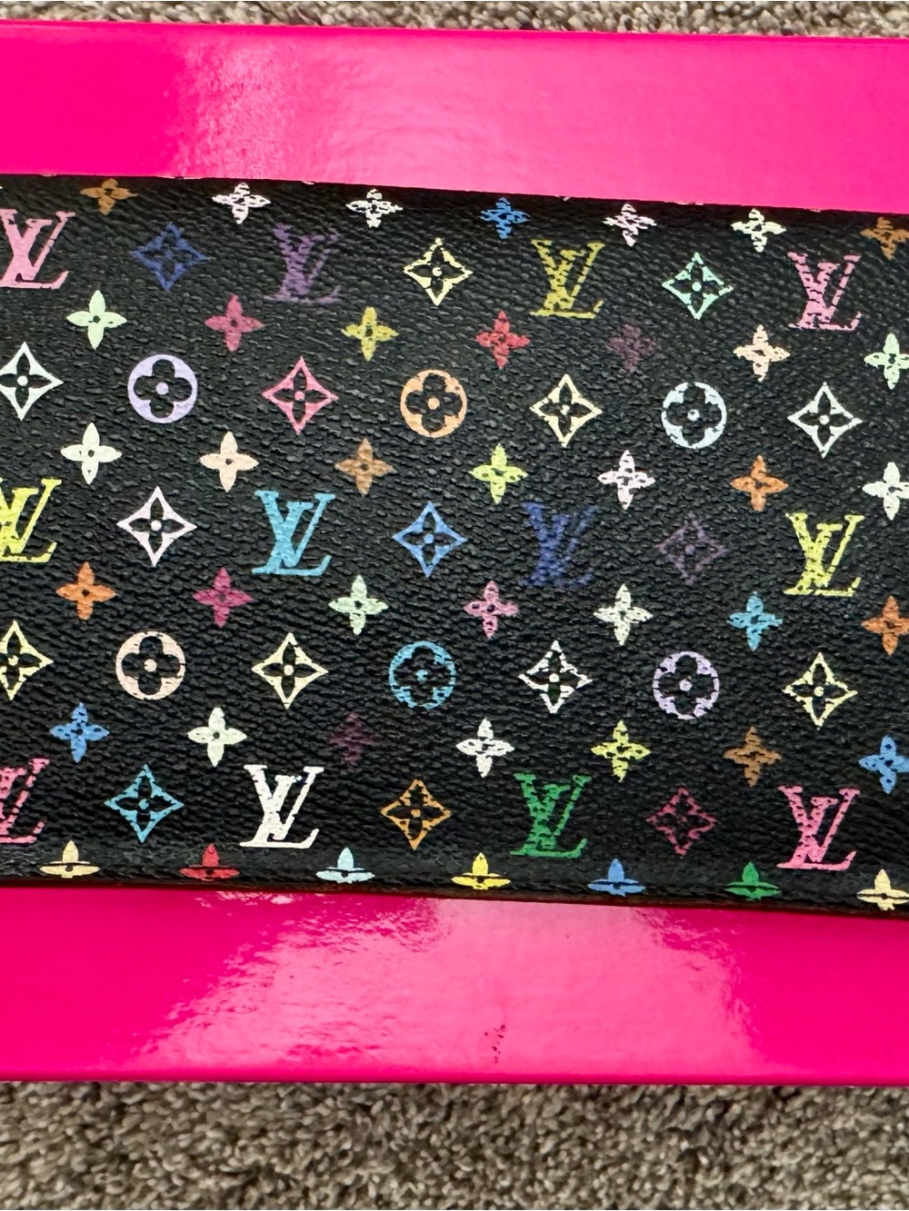 Louis Vuitton Black Multicolor Monogram Canvas insolite Wallet